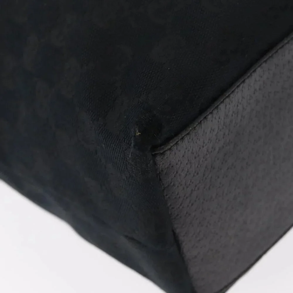 GUCCI GG Canvas Tote Bag Black Gold 153009 Auth 156794 - Picture 13 of 16